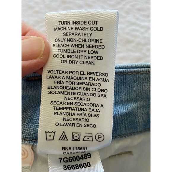 Jen 7 Denim Shorts Casual Blue Light Wash Size 10 - Picture 5 of 11